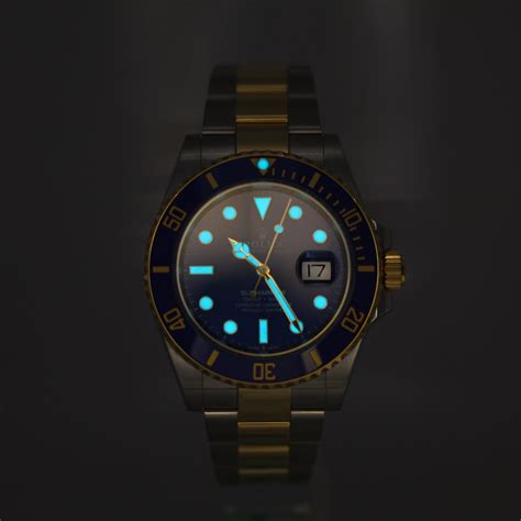 rolex lume blue.